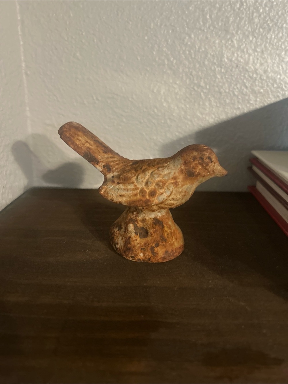 Source Unknown Rustic Brown Cast Iron Bird Accent